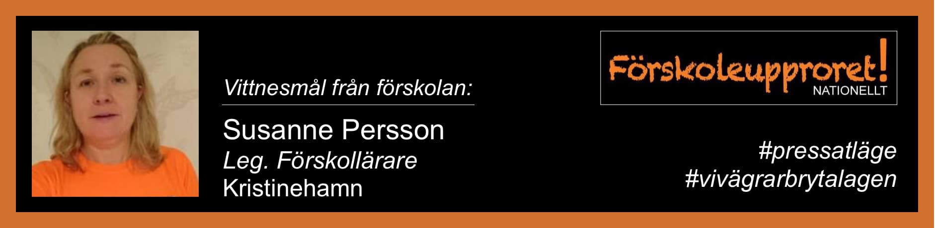 Susanne Persson, leg. förskollärare